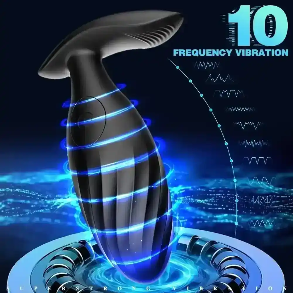vibrador anal de silicona con hilo