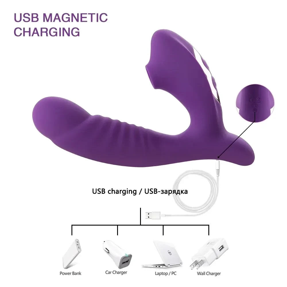 vibrador clitoris silicona abs carga magnetica