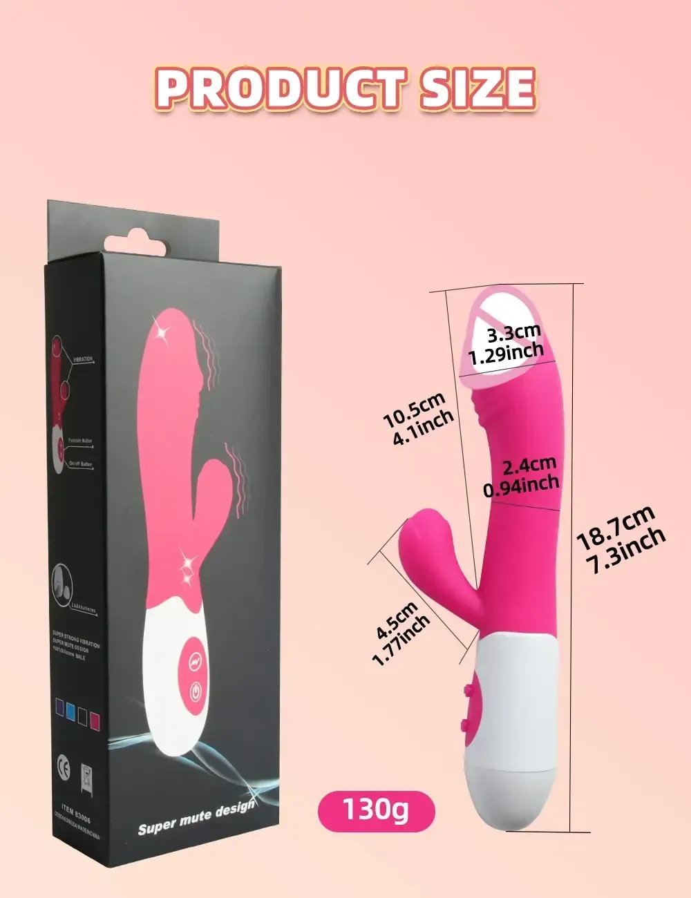 vibrador conejo cabeza lisa silicona segura