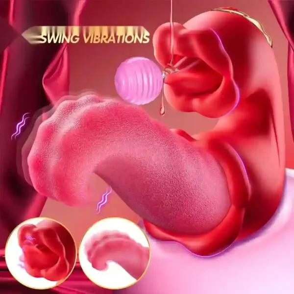 vibrador de lengua y clítoris realista
