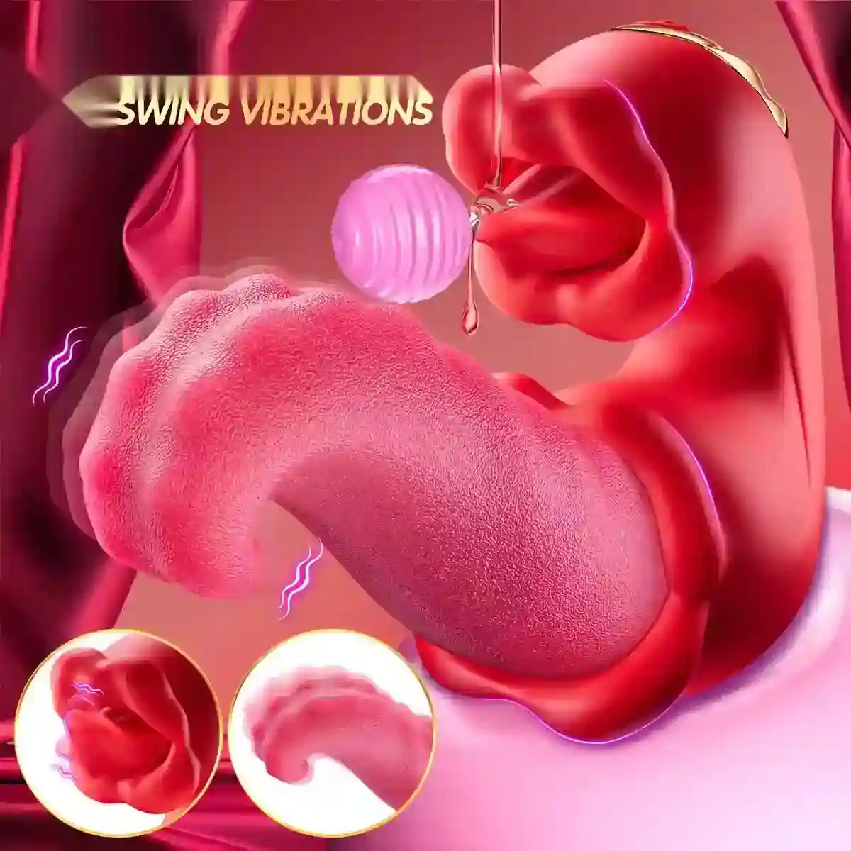 vibrador de lengua y clítoris realista