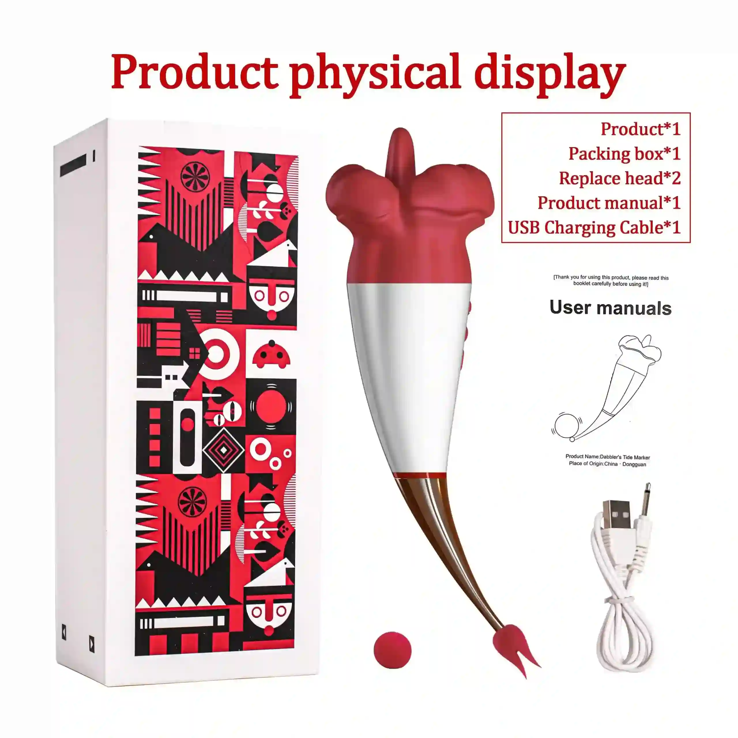 vibrador de succión con forma de lengua