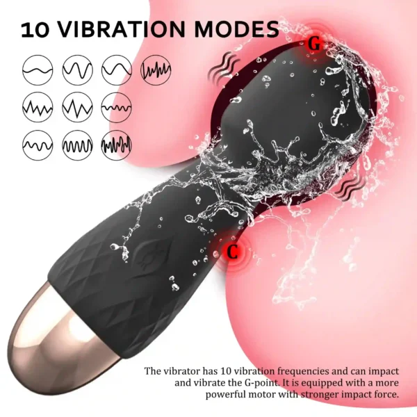 vibrador de varilla ergonómico recargable