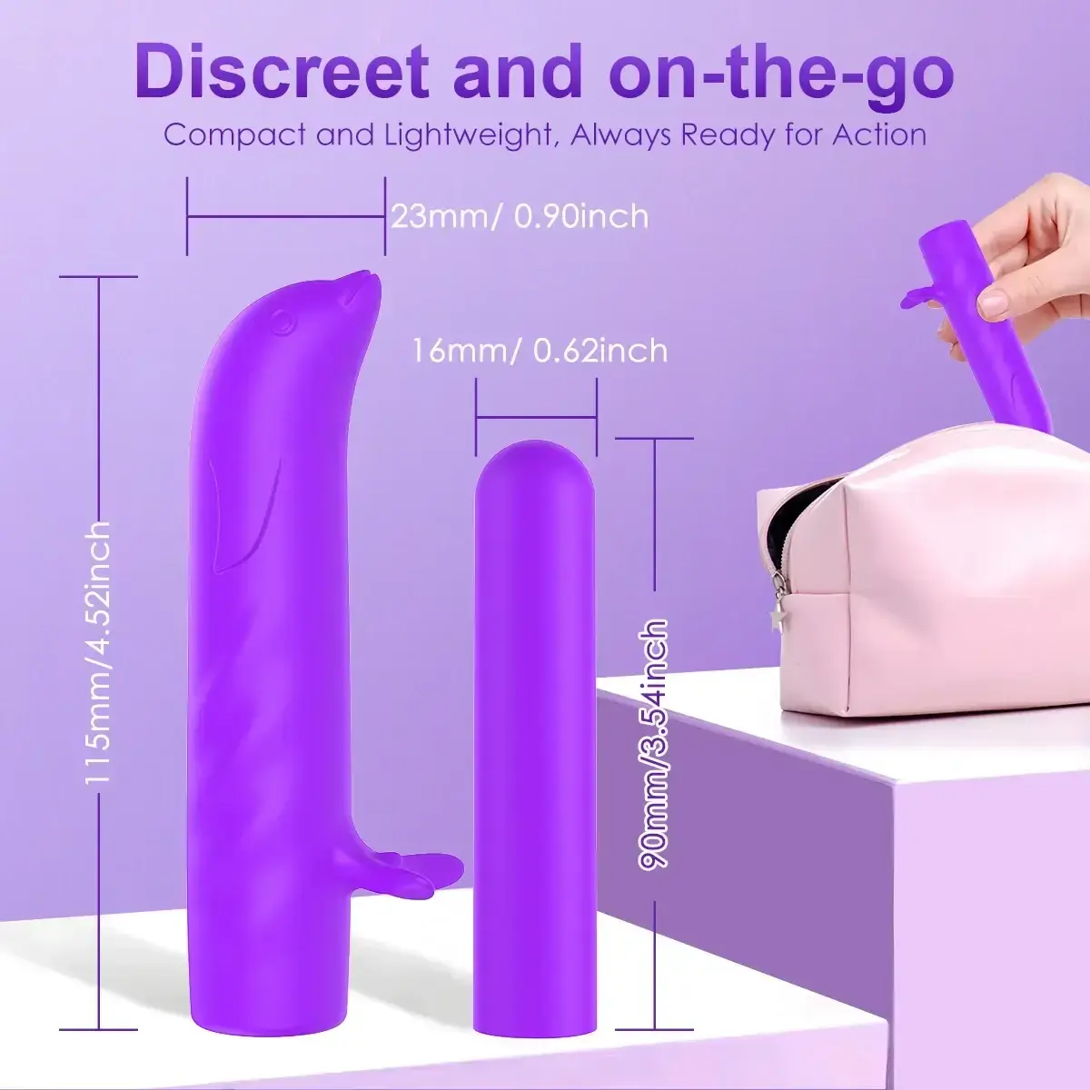 vibrador delfin rosa silicona abs