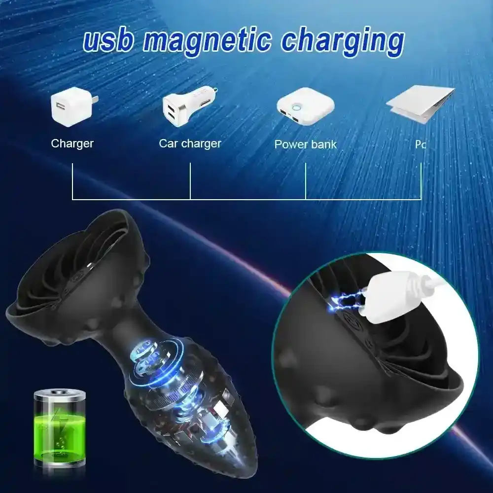 vibrador impermeable carga magnetica usb