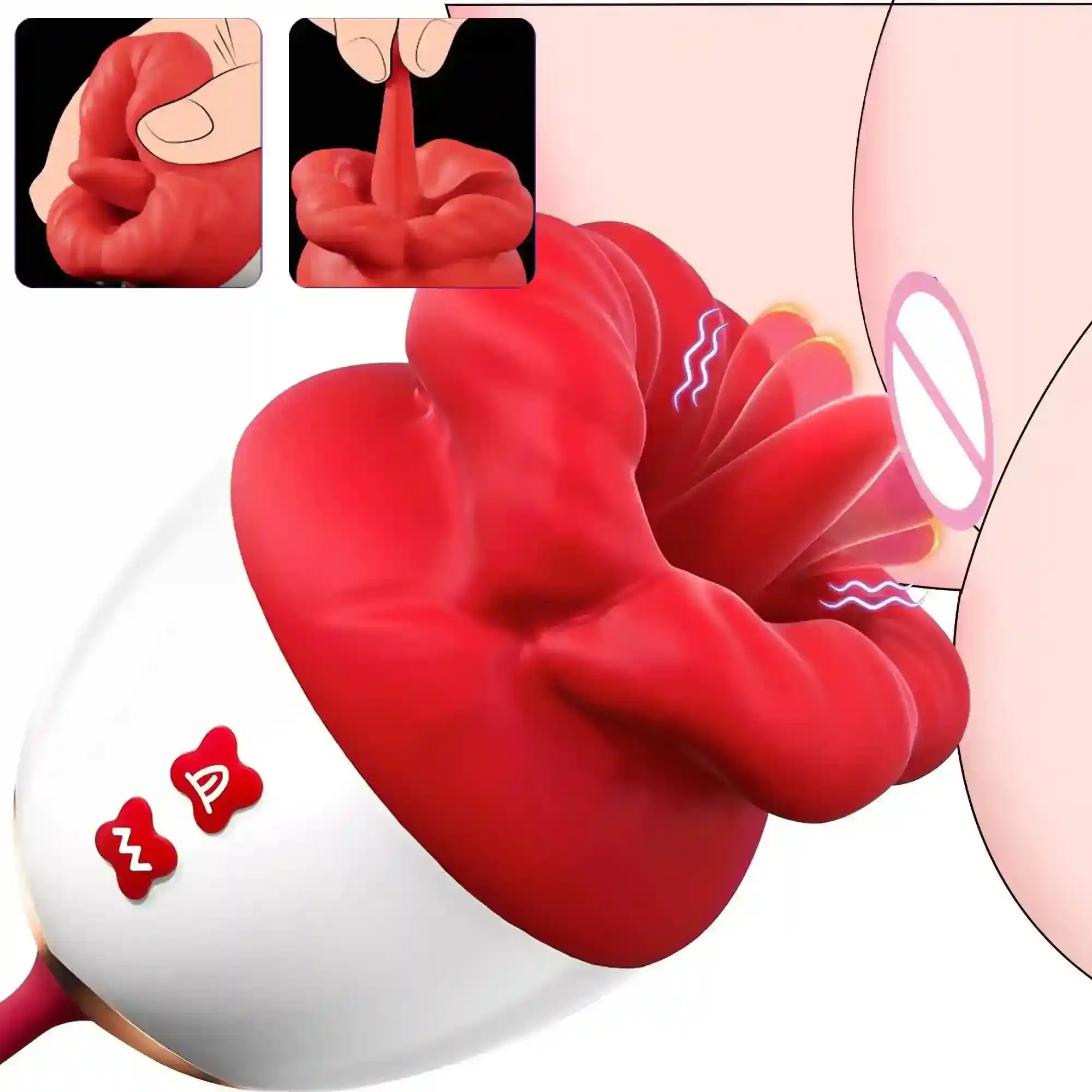 vibrador inalámbrico con boca succionadora