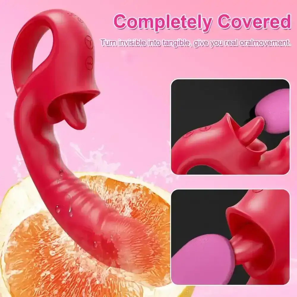 vibrador lengua silicona 10 modos