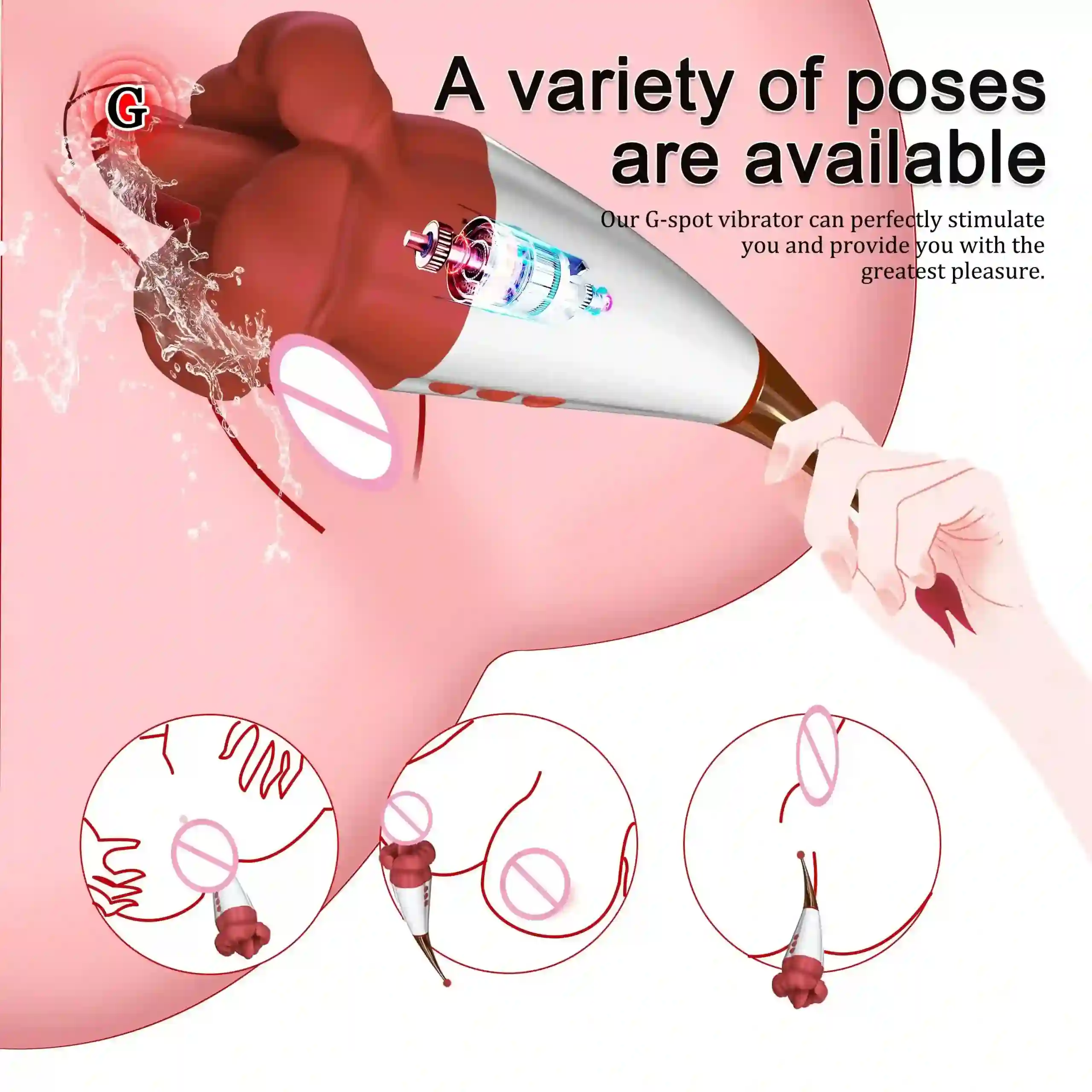 vibrador recargable con punta de lengua