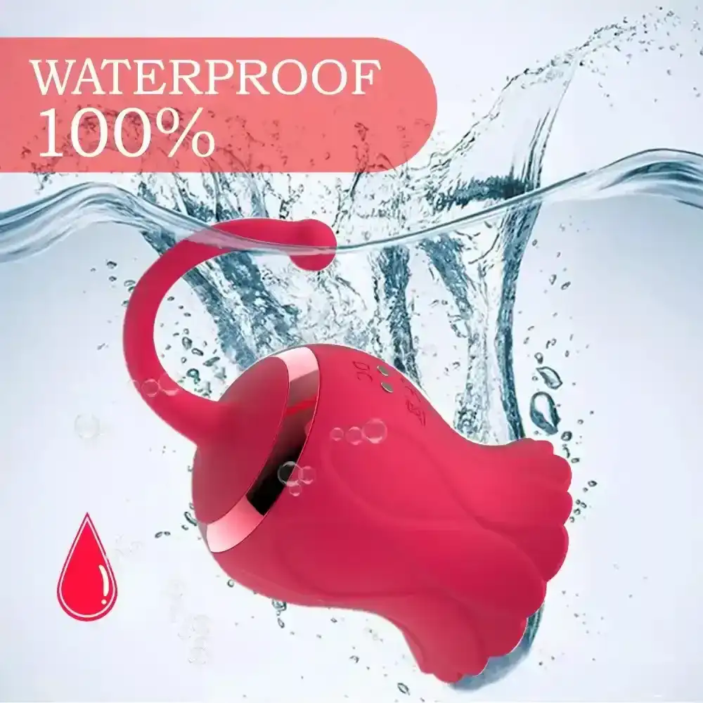 vibrador rosa con succion