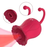 vibrador rosa flor de silicona