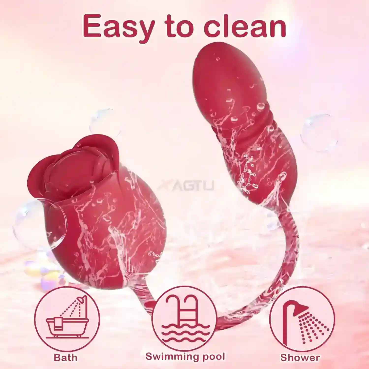 vibrador rosa silicona baja emision ruido