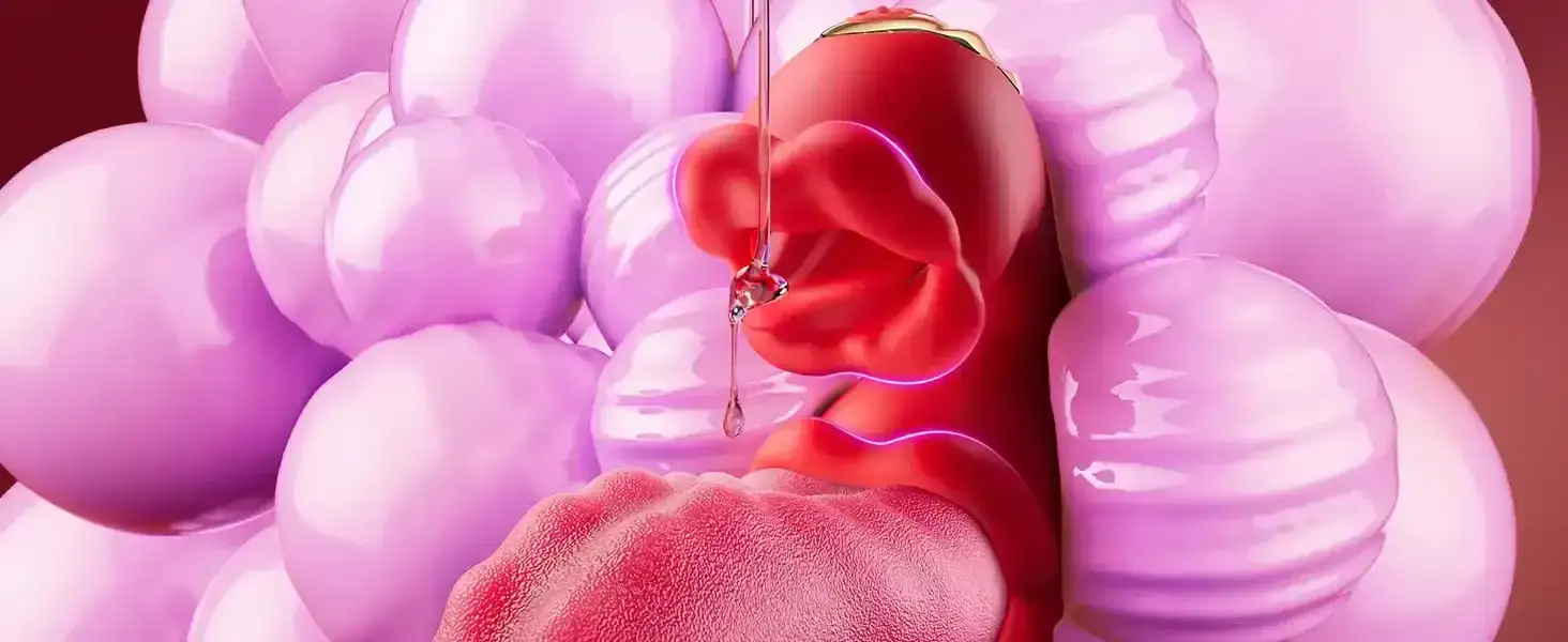 vibrador rosa silicona liquida con succion