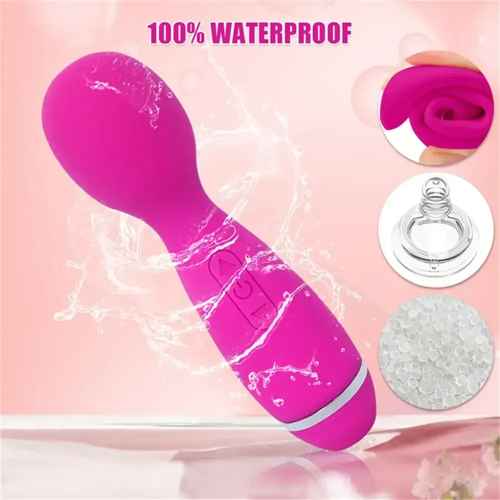vibrador rosa silicona medica impermeable