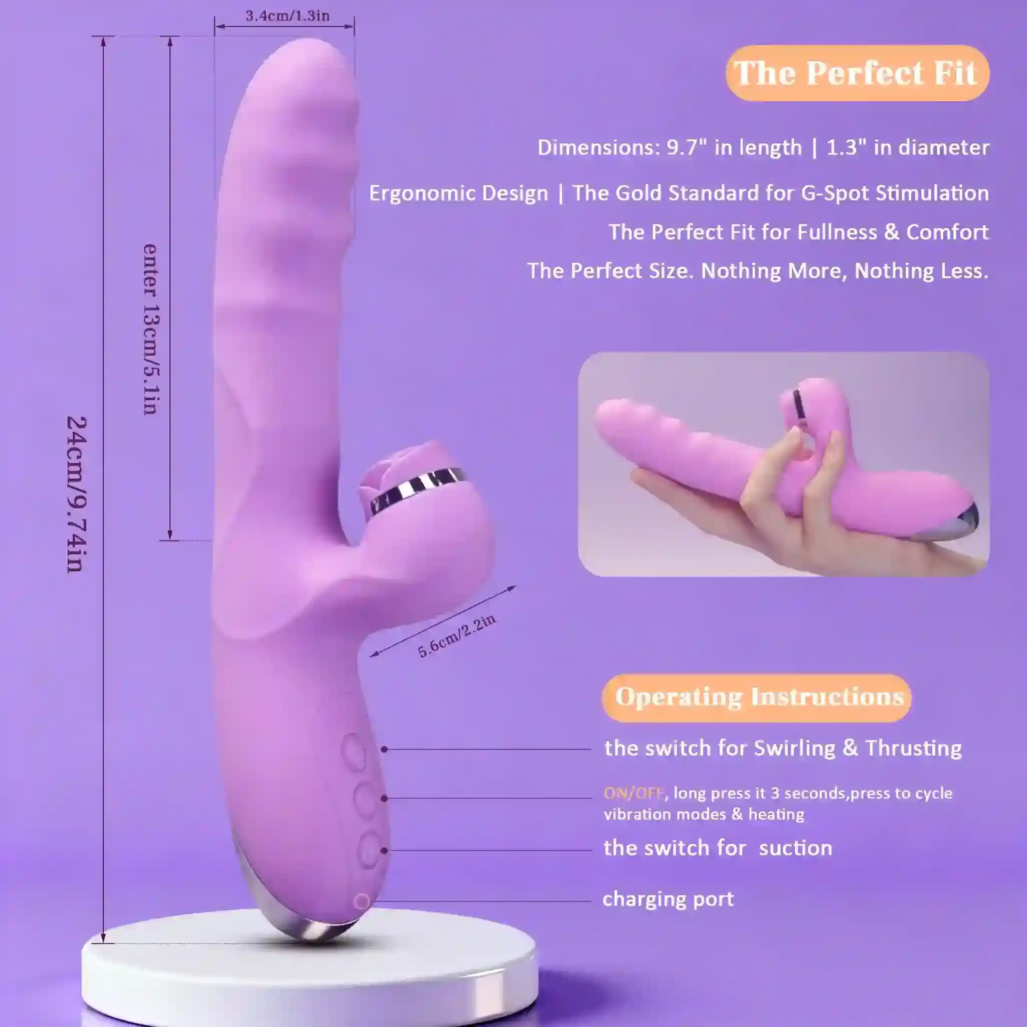 vibrador rosa suave para punto g