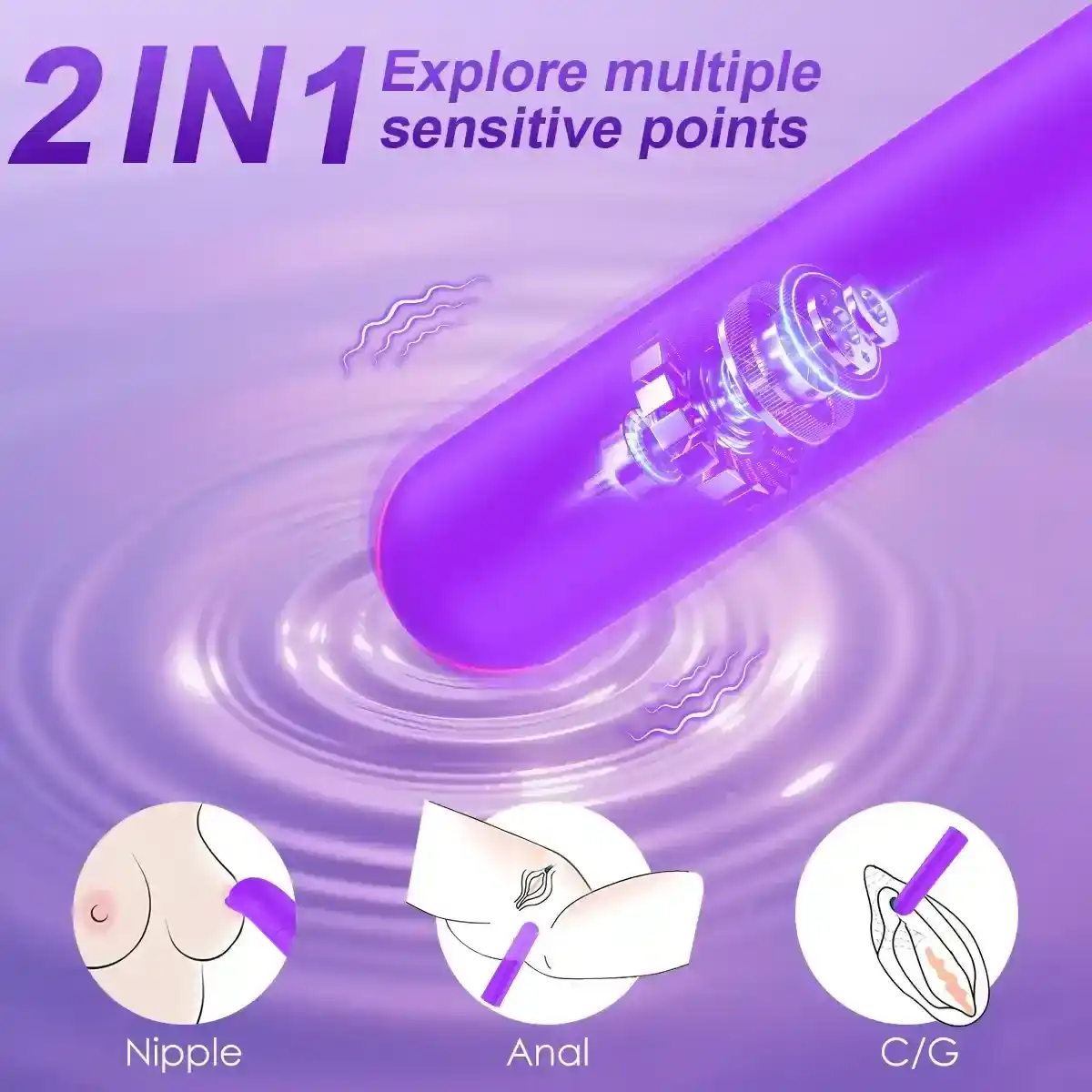 vibrador usb con 10 modos vibracion